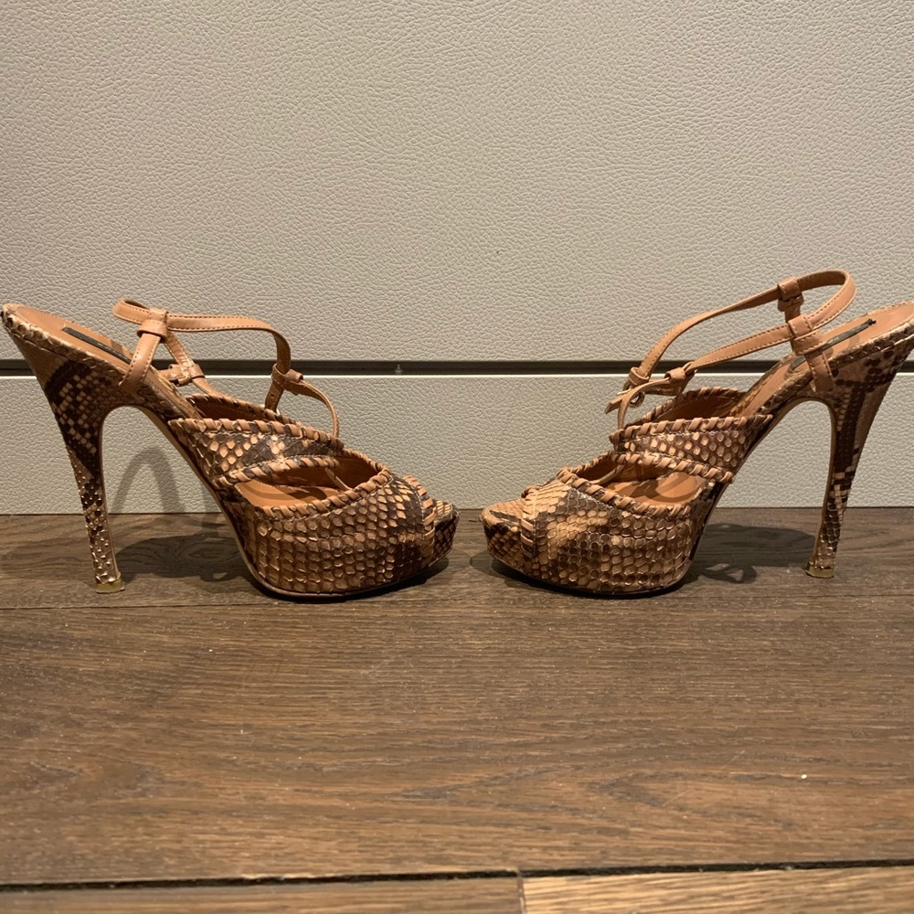 Authentic Bally Python Strappy Heels - image 2